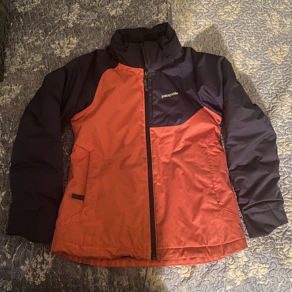 Patagonia Girl’s Snowbelle Jacket Blue / Pink Size Large 12 Used/Preown - Picture 13 of 13